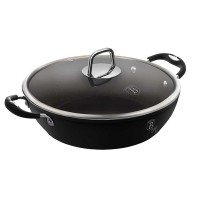 ТИТАНОВА КАСТРУЛЯ НИЗЬКА 28 см 3,8 л BERLINGER HAUS ЧОРНА ПРОФЕСІЙНА ЛІНІЯ BH-6125