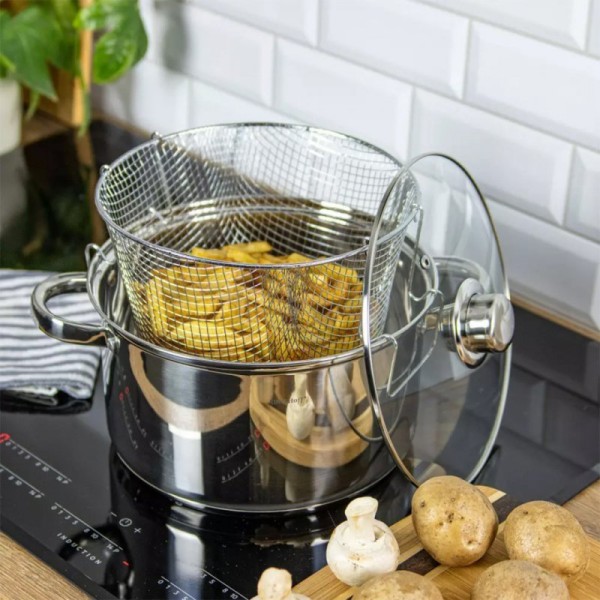 Garnek z koszem do smażenia Kinghoff KH-1630 (5,5 l)