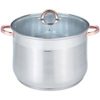 СТАЛЕВИЙ ГАСТРОНОМІЧНИЙ КОТЛЮК 18,7 Л 32 СМ KLAUSBERG KB-7797 РОЖЕВЕ ЗОЛОТО
