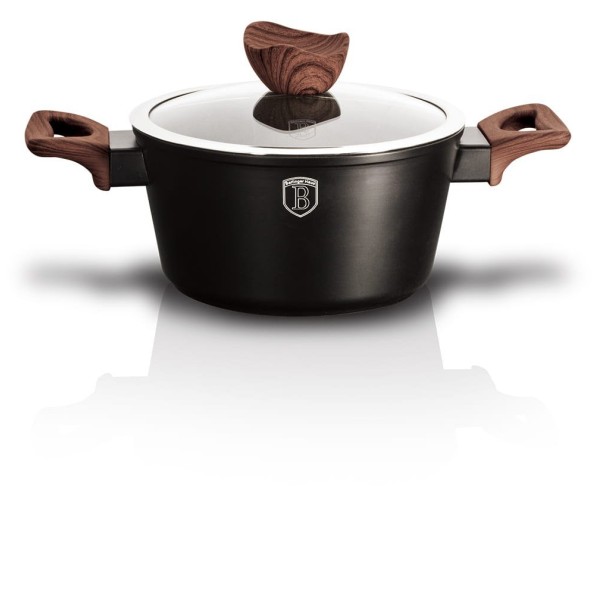 Каструля з гранітним покриттям 20 см 2,5 л BERLINGER HAUS чорне дерево, палісандр BH-1716