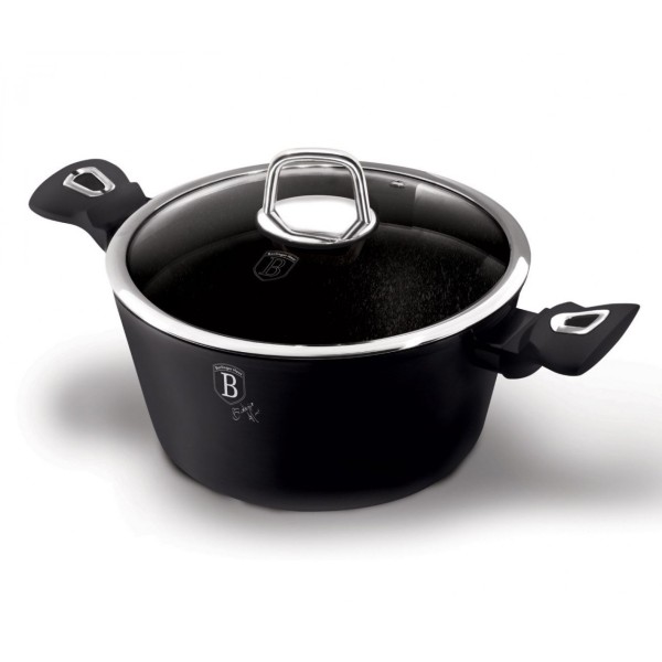Каструля 2,5 л 20 см Berlinger Haus чорний срібний BH-1851
