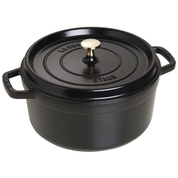 STAUB LA COCOTTE Кругла чавунна каструля 5,2 л, чорна