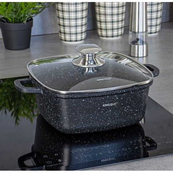 Garnek kwadratowy Kinghoff KH-1602 (3,7 l, 22 cm)