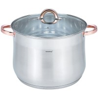 СТАЛЕВА ГАСТРОНОМІЧНА КАСТРУЛЯ 16 Л 30 СМ KLAUSBERG KB-7796 РОЖЕВЕ ЗОЛОТО