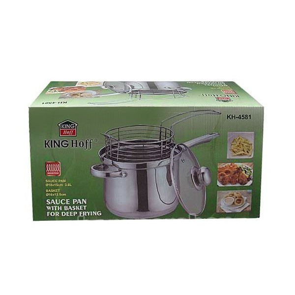 Garnek z koszykiem do smażenia Kinghoff KH-4581 (3.6 l / 18 cm)