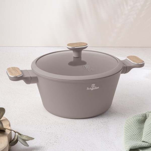 Горщик з кришкою Ø24 см – BerlingerHaus BH-8339 Taupe Nordic