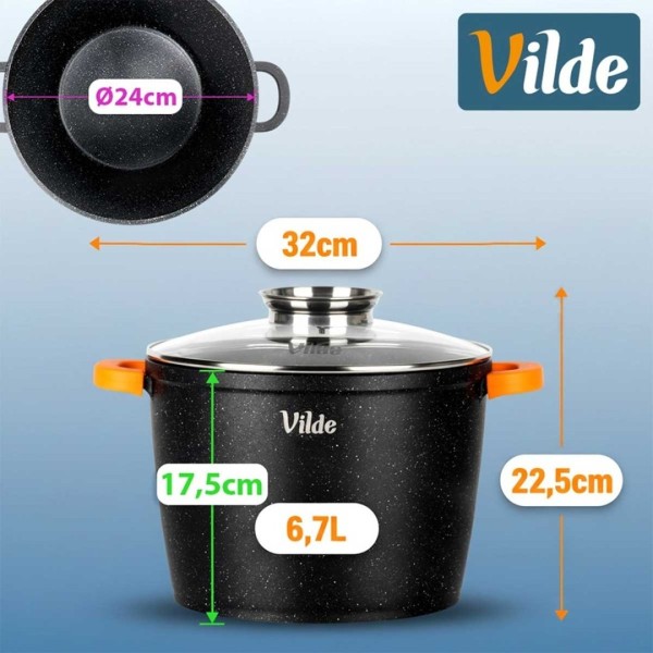 Garnek wysoki VILDE TERRUNA 199110 (6,7 l, 24 cm)
