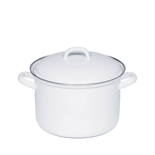 RIESS - Висока каструля з кришкою 2,5 л 18 см Класична WEISS