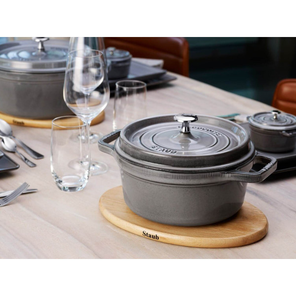 STAUB LA COCOTTE Кругла чавунна каструля 8,35 л, графіт