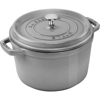 STAUB LA COCOTTE Каструля чавунна, кругла, висока, 4,8 л, графіт