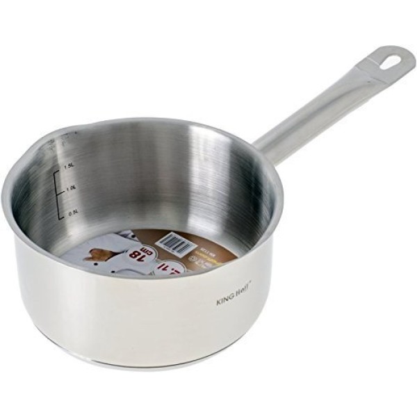 СТАЛЕВИЙ СОУС 2,1 л 18 СМ ДВОЙНИЙ НОСИК KiNGHOFF KH-1126