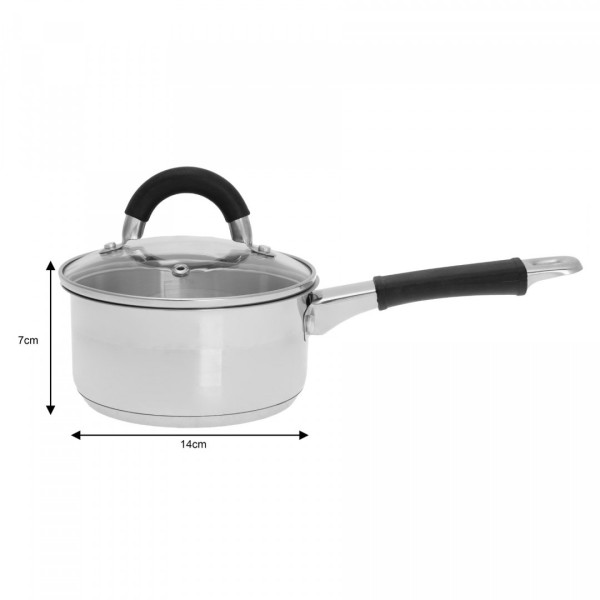 СОУС СТАЛЕВИЙ З КРИШКОЮ 1.0л 14см KiNGHOFF KH-1254