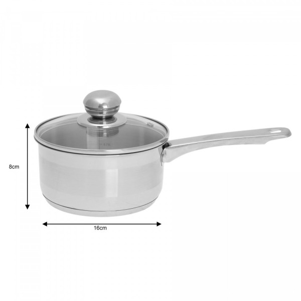 БЕЗПЕЧНА НЕРЖАВІЮЧА СТАЛЬ. З КРИШКОЮ 16 см KiNGHOFF KH-4323