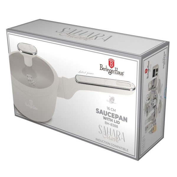 Каструля з кришкою 16 см BerlingerHaus Sahara Marble BH-8388