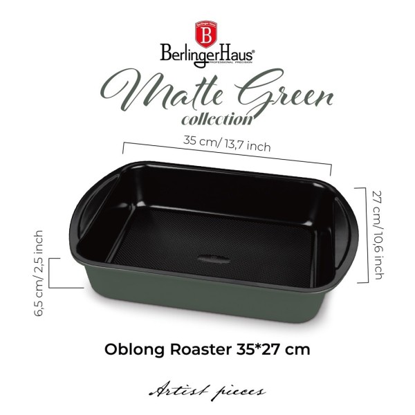 Форма для випікання - Форма для випікання 35 см Berlinger Haus Matte Green Collection BH-7912