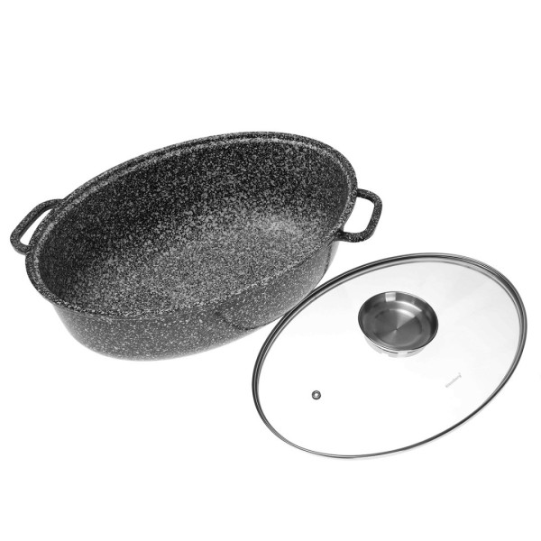 КЕРАМІЧНА ПАТЕЛЬНЯ ДЛЯ ЗАПІКАННЯ 38 см З КРИШКОЮ KLAUSBERG KB-7366