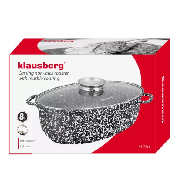 КЕРАМІЧНА ПАТЕЛЬНЯ ДЛЯ ЗАПІКАННЯ 38 см З КРИШКОЮ KLAUSBERG KB-7366