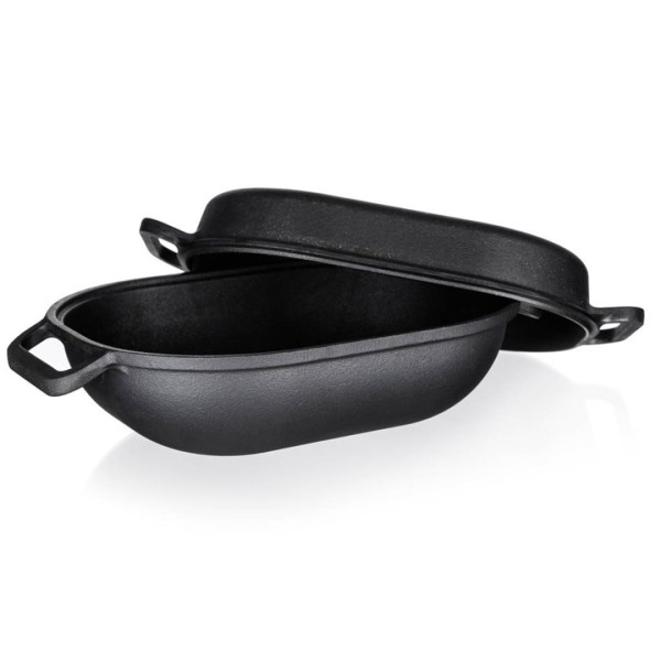 ЧАВУННА ПАТЕЛЬНЯ ДЛЯ ЗАПІКАННЯ 39 см 3 + 4 л BANQUET