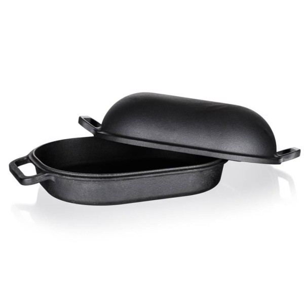 ЧАВУННА ПАТЕЛЬНЯ ДЛЯ ЗАПІКАННЯ 39 см 3 + 4 л BANQUET