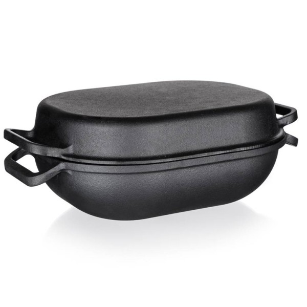 ЧАВУННА ПАТЕЛЬНЯ ДЛЯ ЗАПІКАННЯ 39 см 3 + 4 л BANQUET