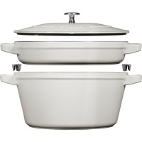 STAUB Набір із 2 тарілок + кришка 24 см трюфель