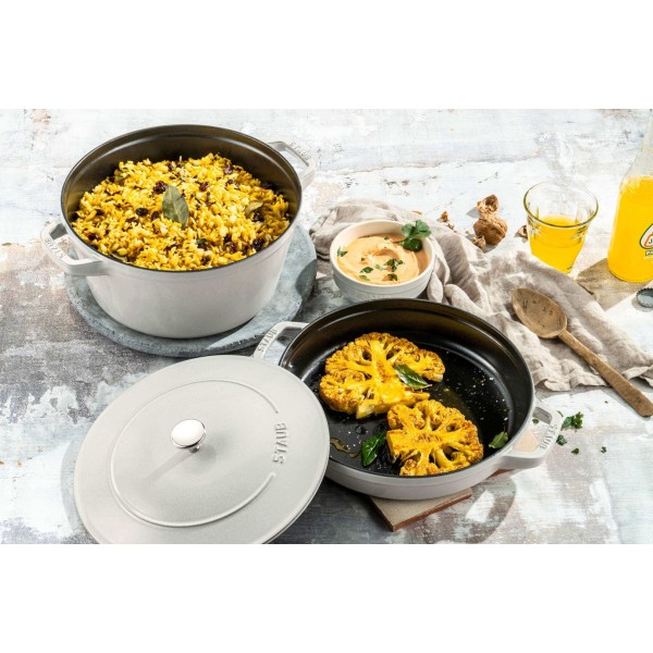 STAUB Набір із 2 тарілок + кришка 24 см трюфель