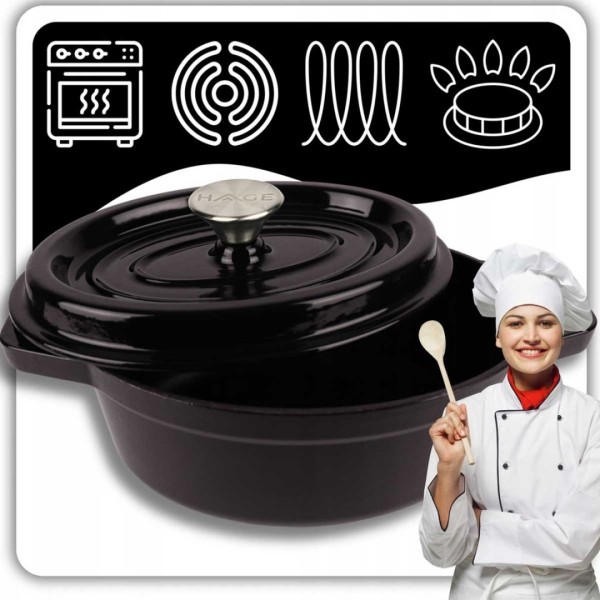 Brytfanna emaliowana żeliwna HAGE (2,85 l)