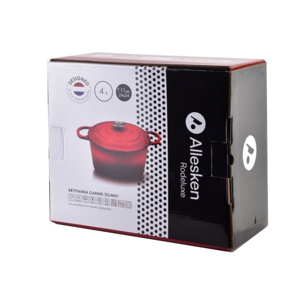 Brytfanna żeliwna emaliowana Allesken RODELUXE (24×31×17 cm)