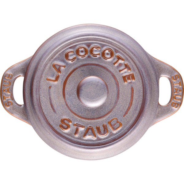 ПОДАРУНКИ STAUB Міні-кокот круглий 200 мл, антично-сірий