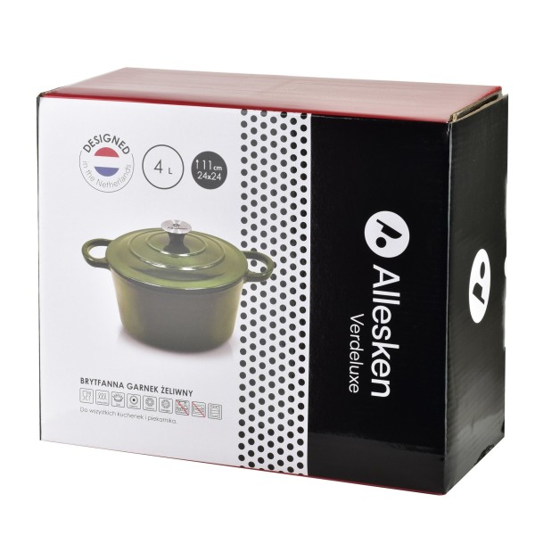 Brytfanna żeliwna emaliowana Allesken VERDELUXE (4 l)