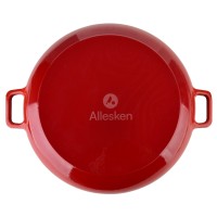 Чавунна емальована жаровня RODELUXE низького розміру 31x31x6 см 2,8 л