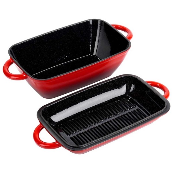 Емальована чавунна жаровня зі сковородою 3,5/1,5 л CAST LINE 279094