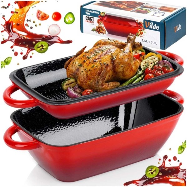 Емальована чавунна жаровня зі сковородою 3,5/1,5 л CAST LINE 279094