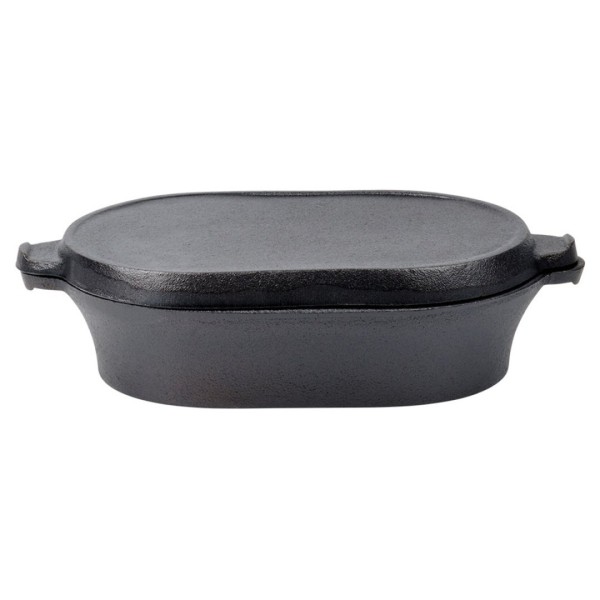 ЧАВУННА СКОВОРОДА ЗІ СКОВОРОДОЮ 2в1 28x16см CAST LINE 279053