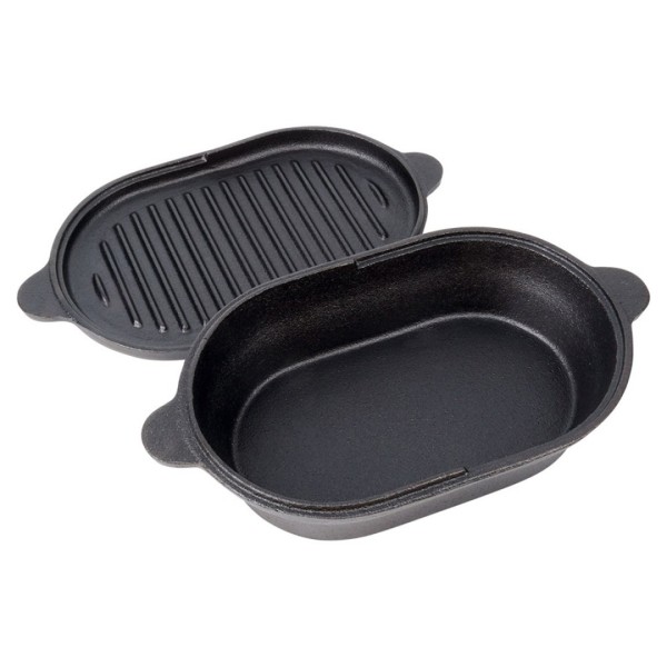 ЧАВУННА СКОВОРОДА ЗІ СКОВОРОДОЮ 2в1 28x16см CAST LINE 279053