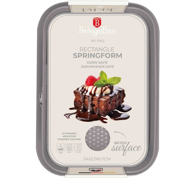 ТИТАНОВА ФОРМА 39x27 см BERLINGER HAUS BH-7943 СІРО-КОЛЬОРОВА