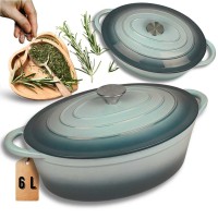 Емальована чавунна сковорода для запікання 6 л HAGE MINT