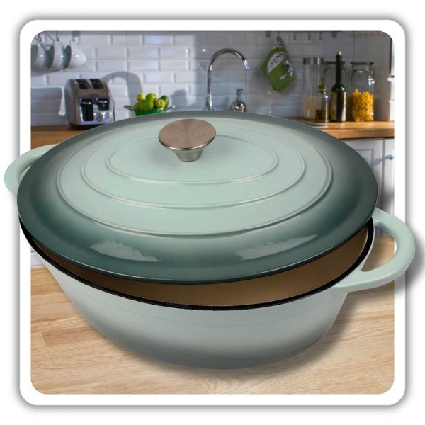 Емальована чавунна сковорода для запікання 6 л HAGE MINT