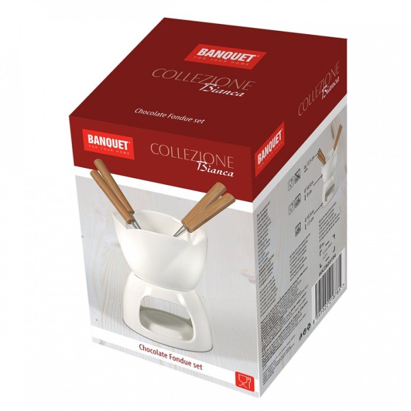 Zestaw do fondue czekoladowego BANQUET BIANCA (z 6 widelczykami)