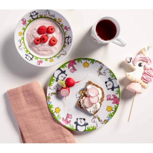 Набір 3 дитячих страви фламінго BAMBINI AVVENTURA - Leonardo