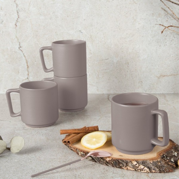 Набір з 4 чашок BerlingerHaus BH-10011 Taupe Collection