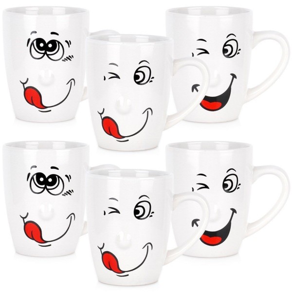 Zestaw kubków ceramicznych VILDE 139699 (6 sztuk, 350 ml)