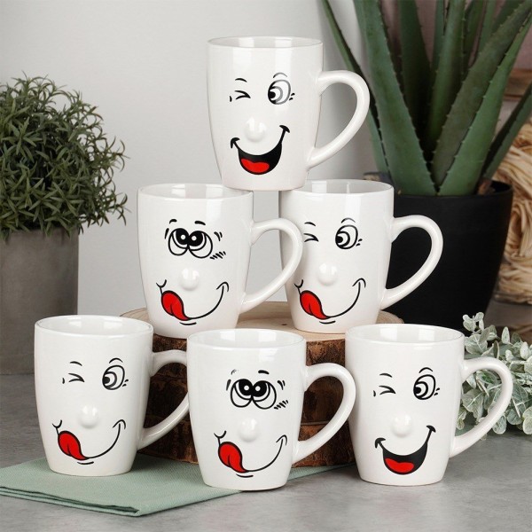 Zestaw kubków ceramicznych VILDE 139699 (6 sztuk, 350 ml)