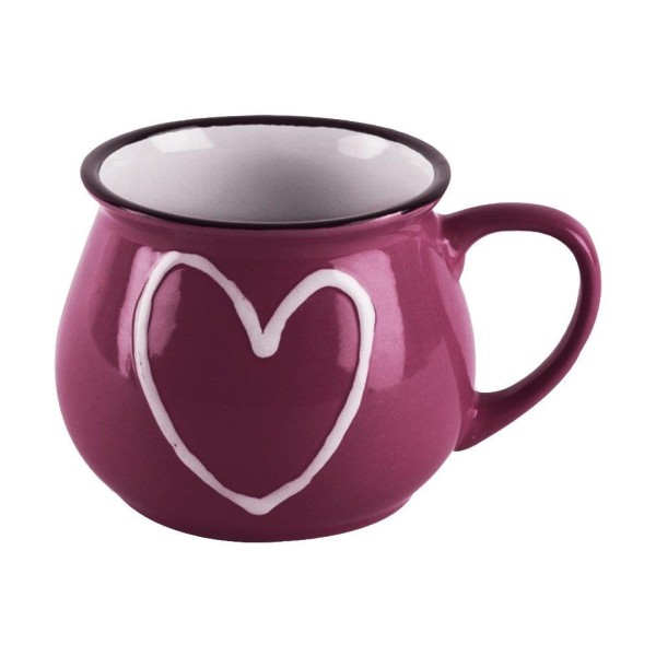 Керамічні кружки для кави та чаю, 320 мл, набір кружок, мікс кольорів, 6 штук, ORION 126993X6