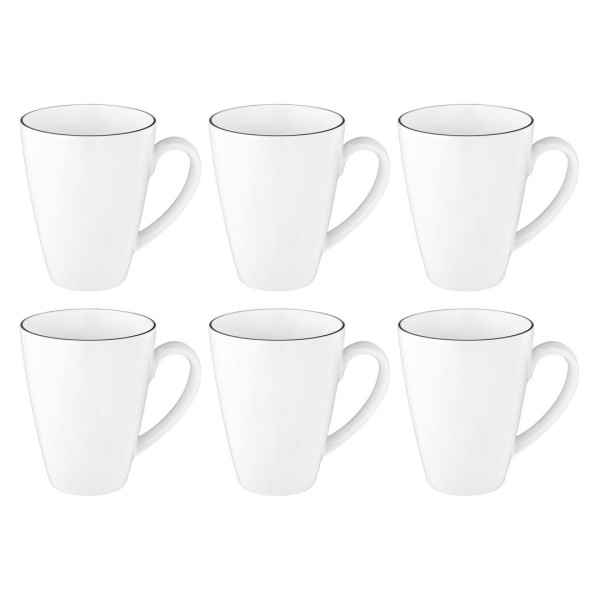 Набір SELTMANN LIDO BLACK LINE з 6 чашок з ручкою 350 мл