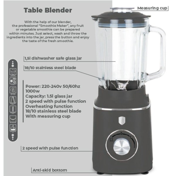 Blender kielichowy Berlinger haus BH-9539 (antracyt)