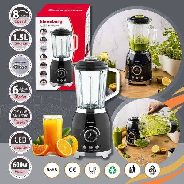Blender kielichowy Klausberg KB-9029 (wyświetlacz led)