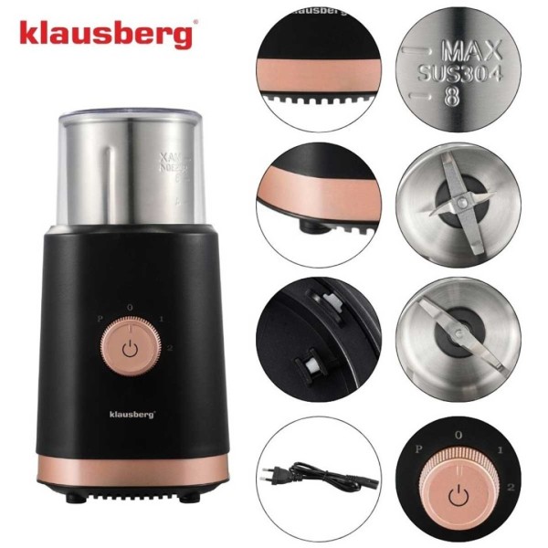 Elektryczny młynek do kawy i przypraw Klausberg KB-7992 (elektryczny)