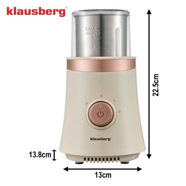 Elektryczny młynek do kawy i przypraw Klausberg KB-7993 (elektryczny)