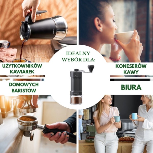Ręczny młynek do kawy Kinghoff KH-2002 (z regulacją)